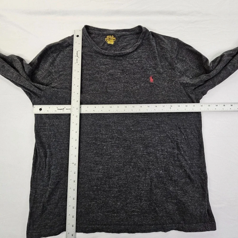 Polo Ralph Lauren Gray Long Sleeve Slim Fit Cotton T-Shirt Men's L